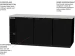 Beverage Air BB78HC-1-F-B Black 3 Solid Door Refrigerated Back Bar Storage Cabinet, 115 Volts