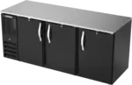 Beverage Air BB78HC-1-F-B Black 3 Solid Door Refrigerated Back Bar Storage Cabinet