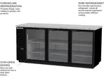 Beverage Air BB78HC-1-FG-B Black 3 Glass Door Refrigerated Back Bar Storage Cabinet, 115 Volts