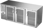 Beverage Air BB78HC-1-FG-S Silver 3 Glass Door Refrigerated Back Bar Storage Cabinet