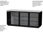 Beverage Air BB78HC-1-G-B Black 3 Glass Door Refrigerated Back Bar Storage Cabinet, 115 Volts