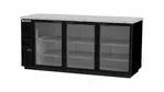 Beverage Air BB78HC-1-G-B Black 3 Glass Door Refrigerated Back Bar Storage Cabinet, 115 Volts