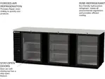 Beverage Air BB94HC-1-FG-B Black 3 Glass Door Refrigerated Back Bar Storage Cabinet, 115 Volts