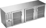 Beverage Air BB94HC-1-FG-S Silver 3 Glass Door Refrigerated Back Bar Storage Cabinet