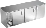 Beverage Air BB94HC-1-S Silver 3 Solid Door Refrigerated Back Bar Storage Cabinet