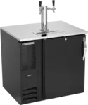 Beverage Air DD36HC-1-B 2 Taps 1/2 Barrel Draft Beer Cooler - Black, 1 Keg Capacity