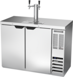 Beverage Air DD48HC-1-S 2 Taps 1/2 Barrel Draft Beer Cooler - Stainless Steel, 2 Kegs Capacity, 115 Volts