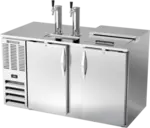 Beverage Air DD58HC-1-C-S 2 Taps 1/2 Barrel Draft Beer Cooler - Stainless Steel, 3 Kegs Capacity