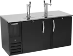 Beverage Air DD68HC-1-B 3 Taps 1/2 Barrel Draft Beer Cooler - Black, 3 Kegs Capacity