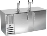 Beverage Air DD68HC-1-S 3 Taps 1/2 Barrel Draft Beer Cooler - Stainless Steel, 3 Kegs Capacity