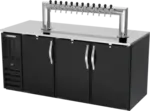 Beverage Air DD78HC-1-B-12T 12 Taps 1/2 Barrel Draft Beer Cooler - Black, 4 Kegs Capacity