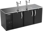 Beverage Air DD78HC-1-B 4 Taps 1/2 Barrel Draft Beer Cooler - Black, 4 Kegs Capacity