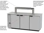 Beverage Air DD78HC-1-S-12T 4 Taps 1/2 Barrel Draft Beer Cooler - Stainless Steel, 4 Kegs Capacity, 115 Volts