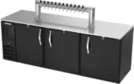 Beverage Air DD94HC-1-B-12T 12 Taps 1/2 Barrel Draft Beer Cooler - Black, 5 Kegs Capacity