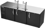 Beverage Air DD94HC-1-B 4 Taps 1/2 Barrel Draft Beer Cooler - Black, 5 Kegs Capacity