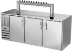 Beverage Air DD94HC-1-S-12T 12 Taps 1/2 Barrel Draft Beer Cooler - Stainless Steel, 5 Kegs Capacity