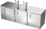 Beverage Air DD94HC-1-S 4 Taps 1/2 Barrel Draft Beer Cooler - Stainless Steel, 5 Kegs Capacity