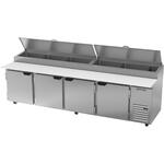 Beverage Air DP119HC 119'' 4 Door Counter Height Refrigerated Pizza Prep Table