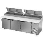 Beverage Air DP93HC 93'' 3 Door Counter Height Refrigerated Pizza Prep Table