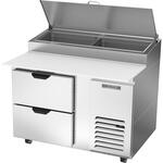 Beverage Air DPD46HC-2 46'' 2 Drawer Counter Height Refrigerated Pizza Prep Table