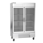 Beverage Air FB49HC-1G 52'' 46.2 cu. ft. Bottom Mounted 2 Section Glass Door Reach-In Freezer