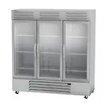 Beverage Air FB72HC-5G 75'' 68.5 cu. ft. Bottom Mounted 3 Section Glass Door Reach-In Freezer