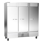 Beverage Air FB72HC-5S 75'' 68.5 cu. ft. Bottom Mounted 3 Section Solid Door Reach-In Freezer