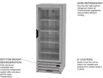 Beverage Air HBF12HC-1-G 24'' 11.9 cu. ft. Bottom Mounted 1 Section Glass Door Reach-In Freezer