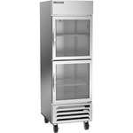 Beverage Air HBF23HC-1-HG 27.25'' 22.5 cu. ft. Bottom Mounted 1 Section Glass Half Door Reach-In Freezer