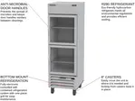 Beverage Air HBF23HC-1-HG 27.25'' 22.5 cu. ft. Bottom Mounted 1 Section Glass Half Door Reach-In Freezer