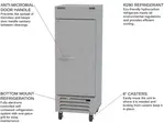 Beverage Air HBF27HC-1 30.00'' 26.57 cu. ft. Bottom Mounted 1 Section Solid Door Reach-In Freezer