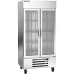 Beverage Air HBF35HC-1-G 39.50'' Bottom Mounted 2 Section Glass Door Reach-In Freezer