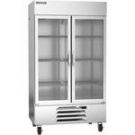 Beverage Air HBF44HC-1-G 47'' 44.0 cu. ft. Bottom Mounted 2 Section Glass Door Reach-In Freezer