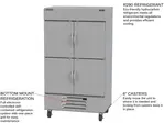 Beverage Air HBF44HC-1-HS 47'' 44.0 cu. ft. Bottom Mounted 2 Section Solid Door Reach-In Freezer