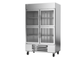 Beverage Air HBF49HC-1-HG 52'' 46.2 cu. ft. Bottom Mounted 2 Section Glass Door Reach-In Freezer