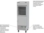 Beverage Air HBR23HC-1-HS 27.25'' 23.1 cu. ft. Bottom Mounted 1 Section Solid Half Door Reach-In Refrigerator