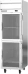 Beverage Air HFP1HC-1HG 26'' 21.06 cu. ft. Top Mounted 1 Section Glass Half Door Reach-In Freezer
