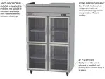 Beverage Air HFP2HC-1HG 52.00'' 46.29 cu. ft. Top Mounted 2 Section Glass Door Reach-In Freezer