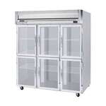 Beverage Air HFP3HC-1HG 78.00'' 69.1 cu. ft. Top Mounted 3 Section Glass Door Reach-In Freezer