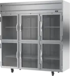 Beverage Air HFP3HC-1HG 78.00'' 69.1 cu. ft. Top Mounted 3 Section Glass Door Reach-In Freezer