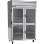 Beverage Air HR2HC-1HG 52.00'' 46.88 cu. ft. Top Mounted 2 Section Glass Half Door Reach-In Refrigerator