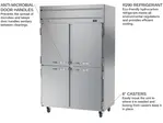 Beverage Air HR2HC-1HS 52.00'' 45.2 cu. ft. Top Mounted 2 Section Solid Half Door Reach-In Refrigerator