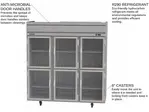 Beverage Air HR3HC-1HG 78.00'' 71.52 cu. ft. Top Mounted 3 Section Glass Half Door Reach-In Refrigerator