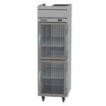 Beverage Air HRP1HC-1HG 26'' 22.28 cu. ft. Top Mounted 1 Section Glass Half Door Reach-In Refrigerator