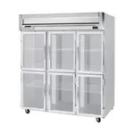 Beverage Air HRP3HC-1HG 78.00'' 71.52 cu. ft. Top Mounted 3 Section Glass Half Door Reach-In Refrigerator