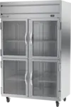 Beverage Air HRPS2HC-1HG 52.00'' 46.88 cu. ft. Top Mounted 2 Section Glass Half Door Reach-In Refrigerator