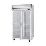 Beverage Air HRS2HC-1G 52.00'' 46.88 cu. ft. Top Mounted 2 Section Glass Door Reach-In Refrigerator
