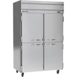 Beverage Air HRS2HC-1HS 52.00'' 45.2 cu. ft. Top Mounted 2 Section Solid Half Door Reach-In Refrigerator