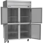 Beverage Air HRS2HC-1HS 52.00'' 45.2 cu. ft. Top Mounted 2 Section Solid Half Door Reach-In Refrigerator