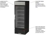 Beverage Air MMF23HC-1-B 27'' 22.5 cu. ft. 1 Section Black Glass Door Merchandiser Freezer